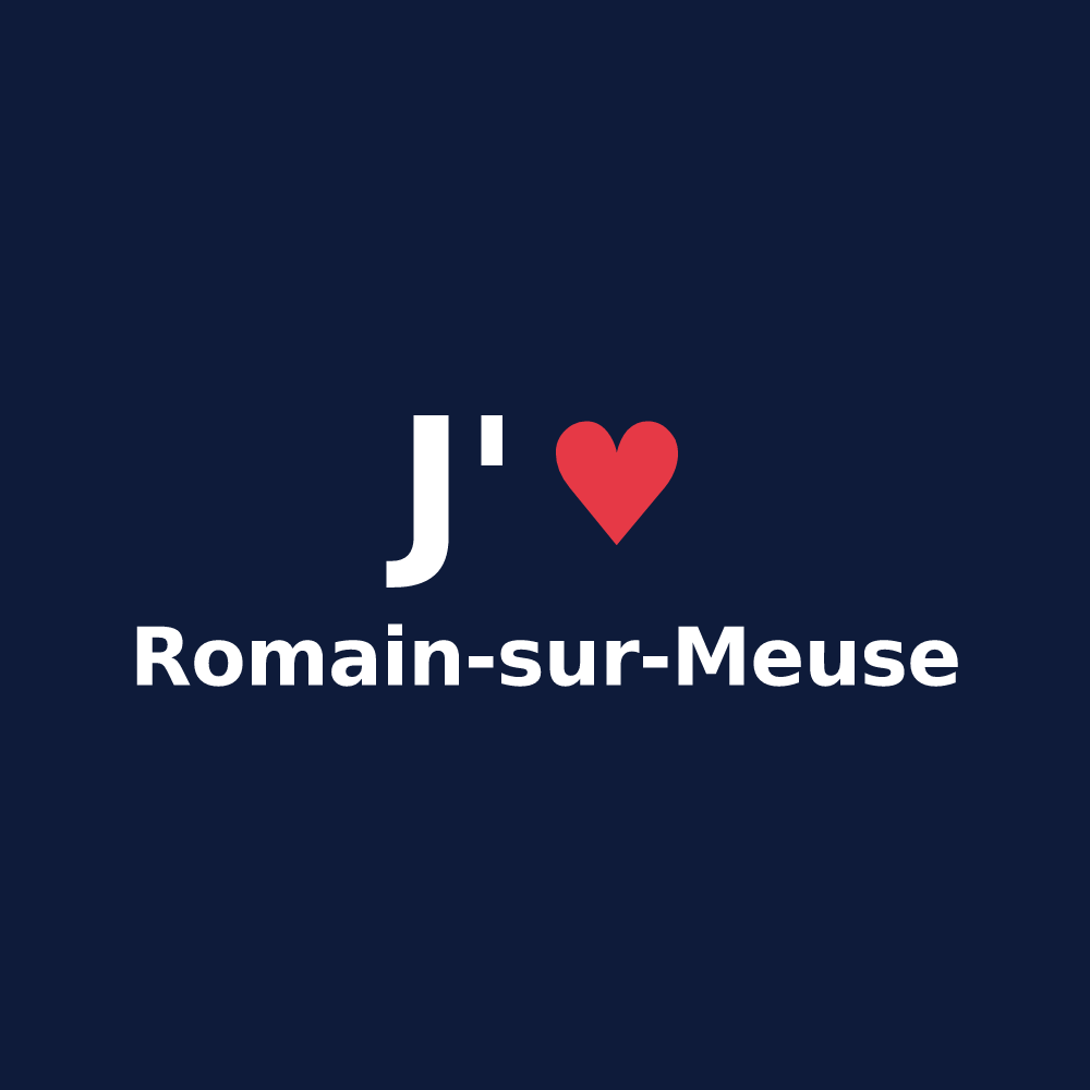 T-shirt personnalisé Romain-sur-Meuse — design J'aime Romain-sur-Meuse