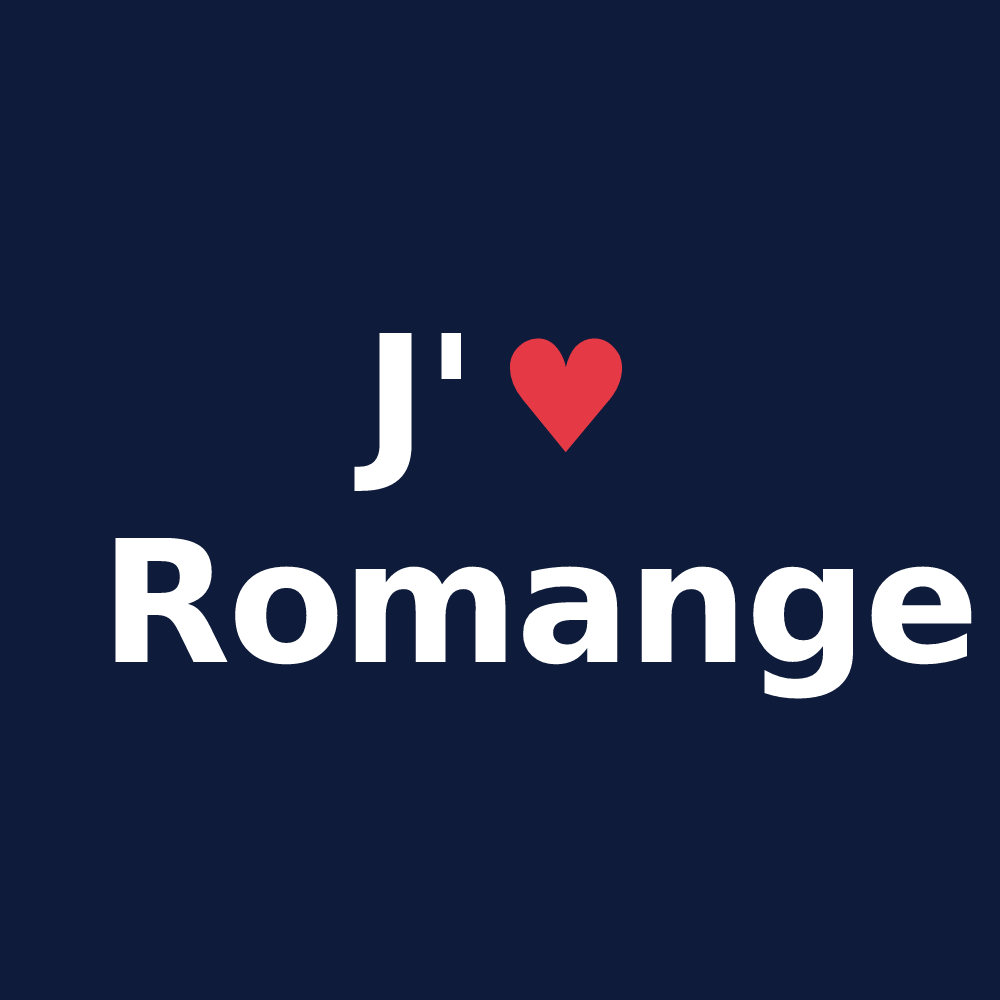 T-shirt personnalisé Romange — design J'aime Romange