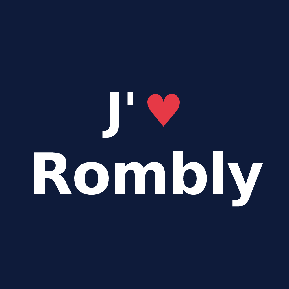 T-shirt personnalisé Rombly — design J'aime Rombly