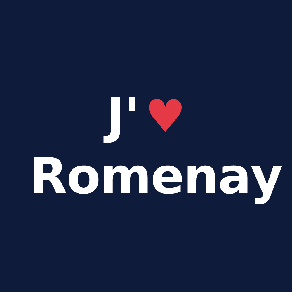 T-shirt personnalisé Romenay — design J'aime Romenay