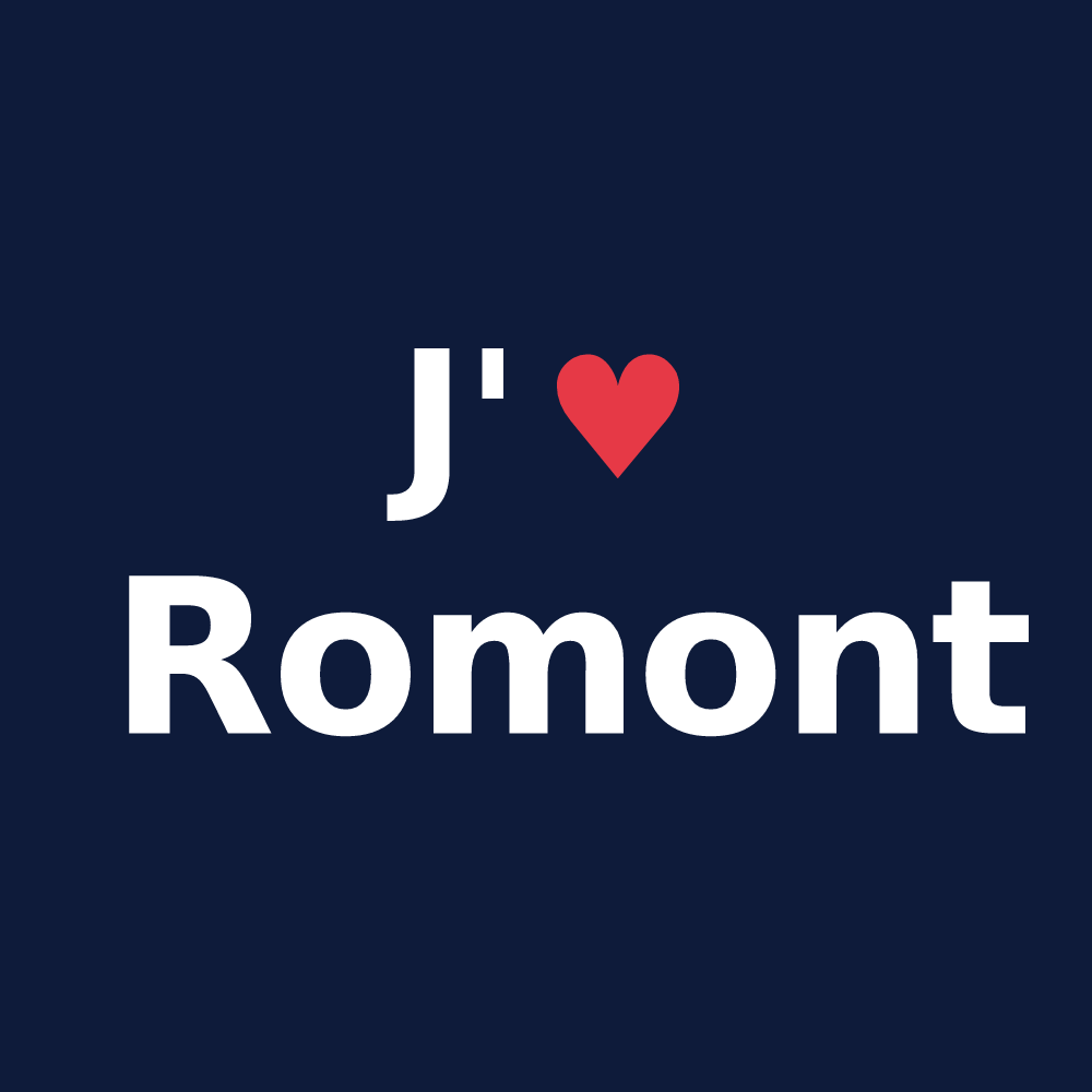 T-shirt personnalisé Romont — design J'aime Romont