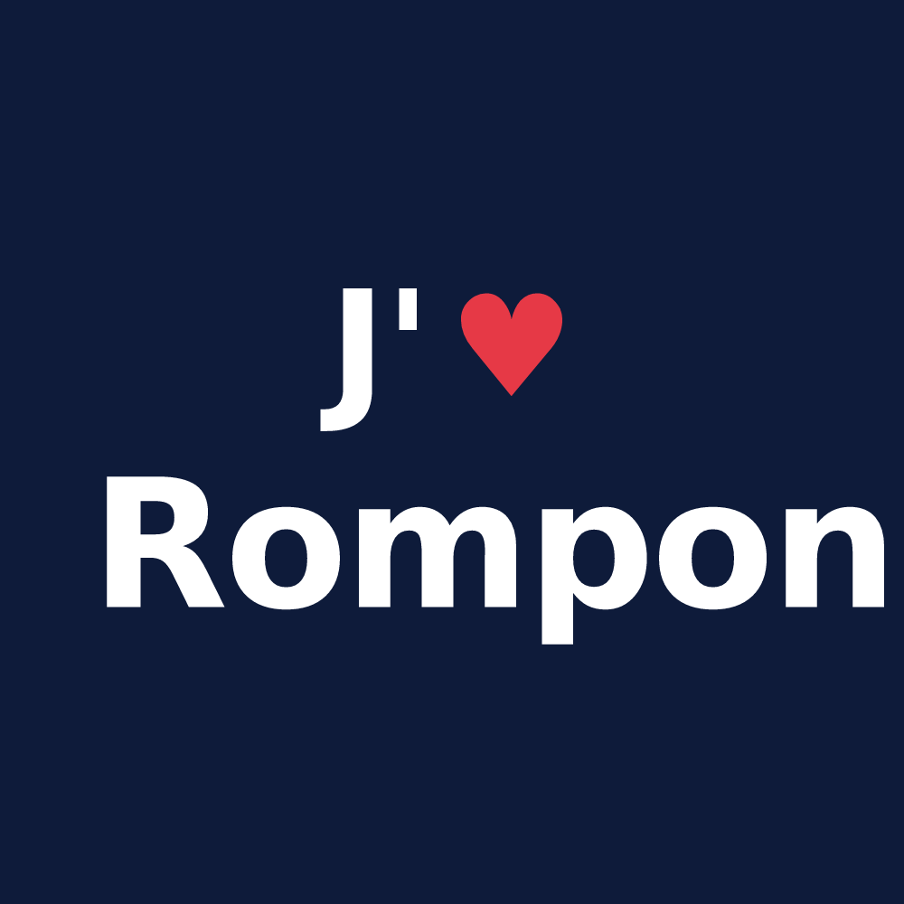 T-shirt personnalisé Rompon — design J'aime Rompon