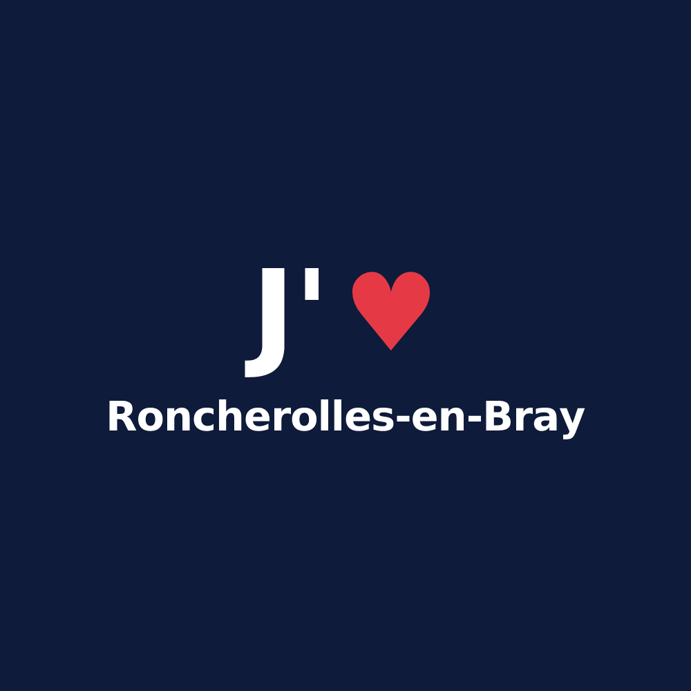 T-shirt personnalisé Roncherolles-en-Bray — design J'aime Roncherolles-en-Bray