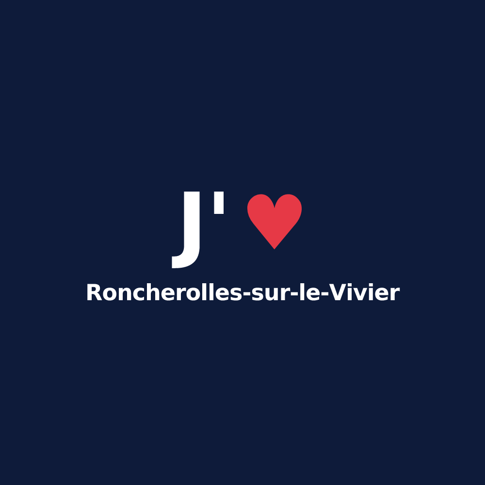 T-shirt personnalisé Roncherolles-sur-le-Vivier — design J'aime Roncherolles-sur-le-Vivier