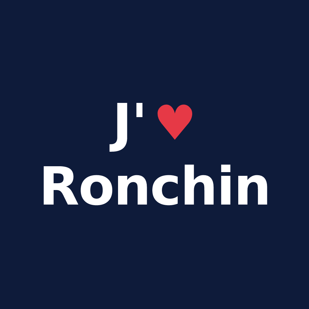 T-shirt personnalisé Ronchin — design J'aime Ronchin