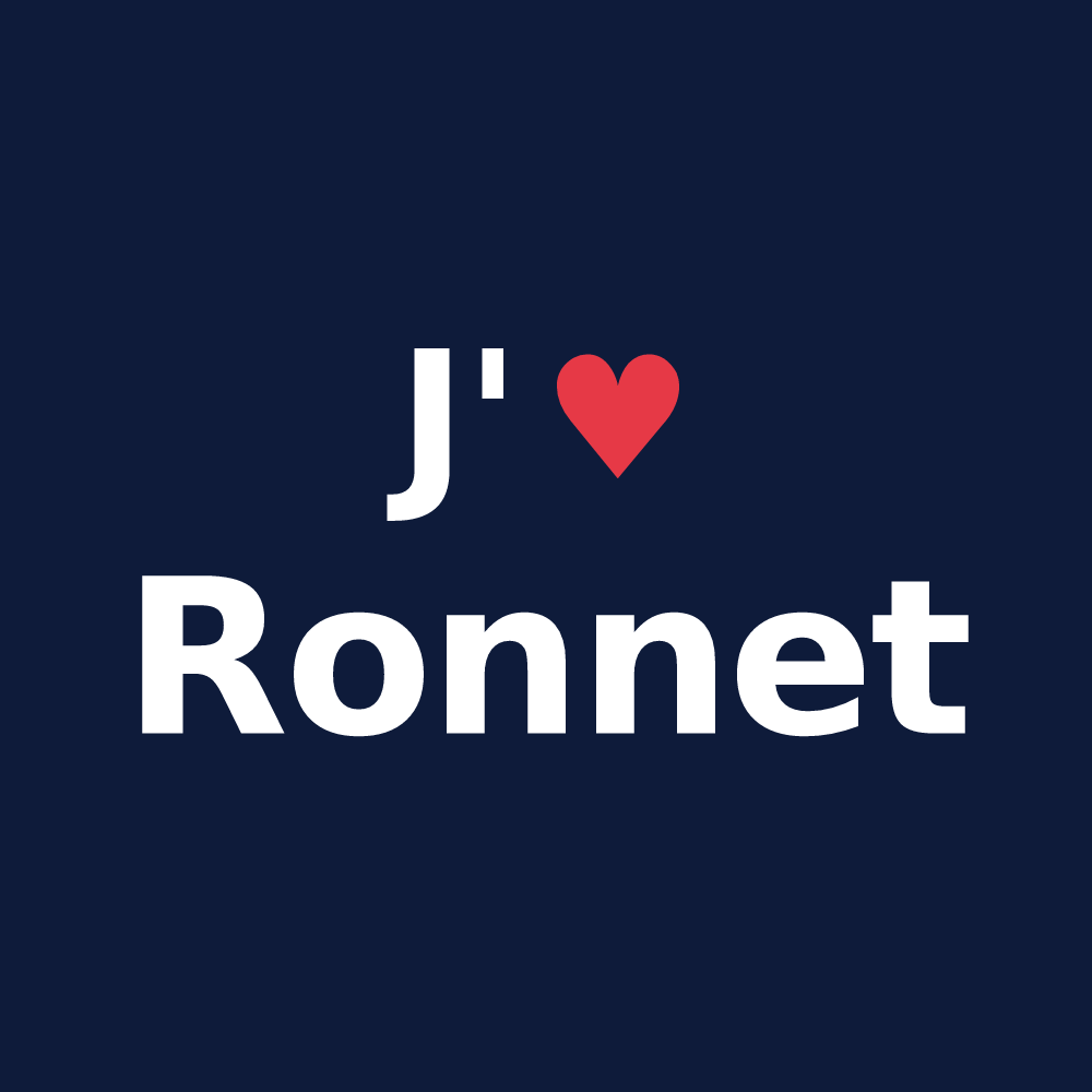 T-shirt personnalisé Ronnet — design J'aime Ronnet