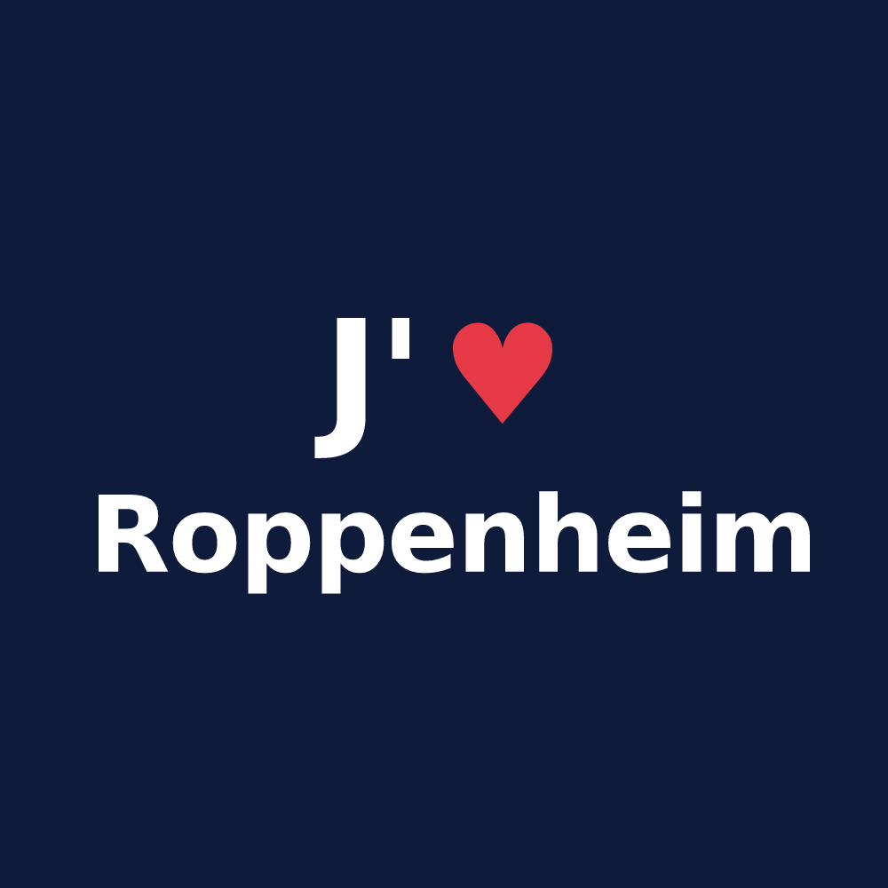 T-shirt personnalisé Roppenheim — design « J'aime Roppenheim » imprimé sur le t-shirt