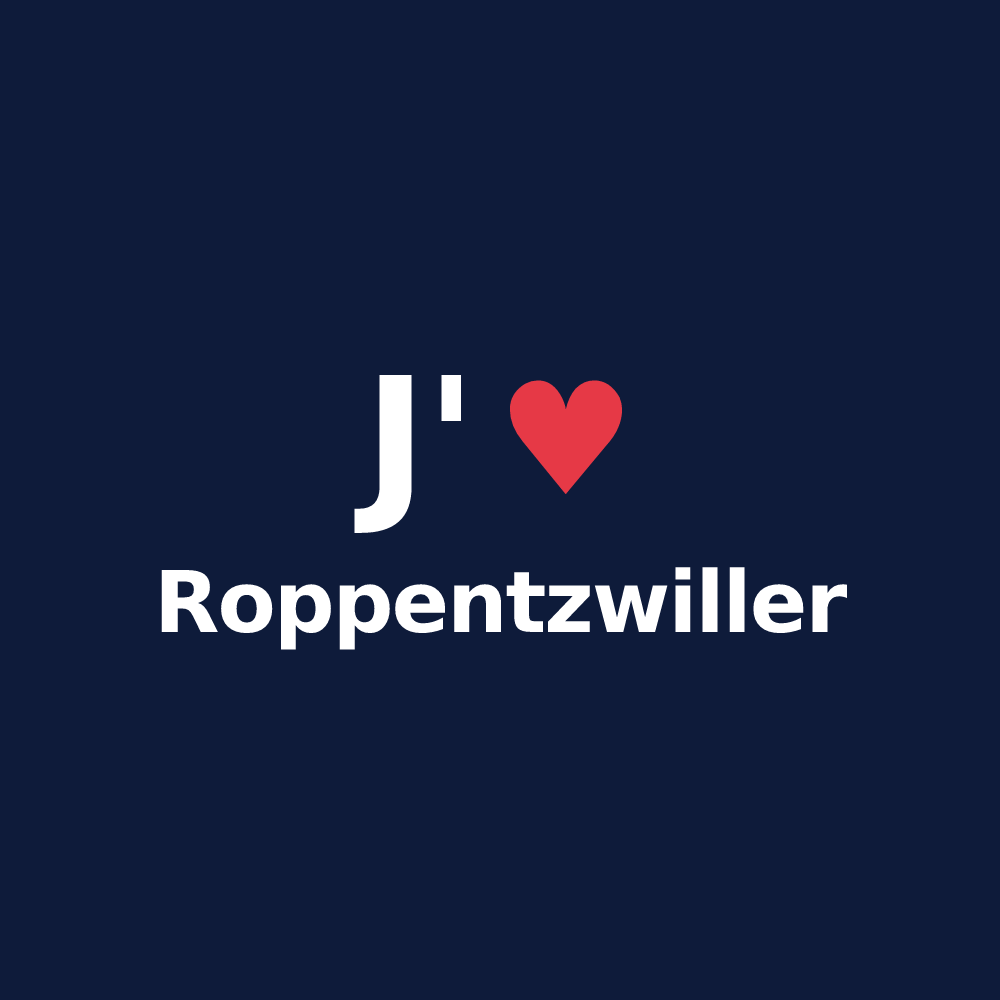 T-shirt personnalisé Roppentzwiller — design J'aime Roppentzwiller