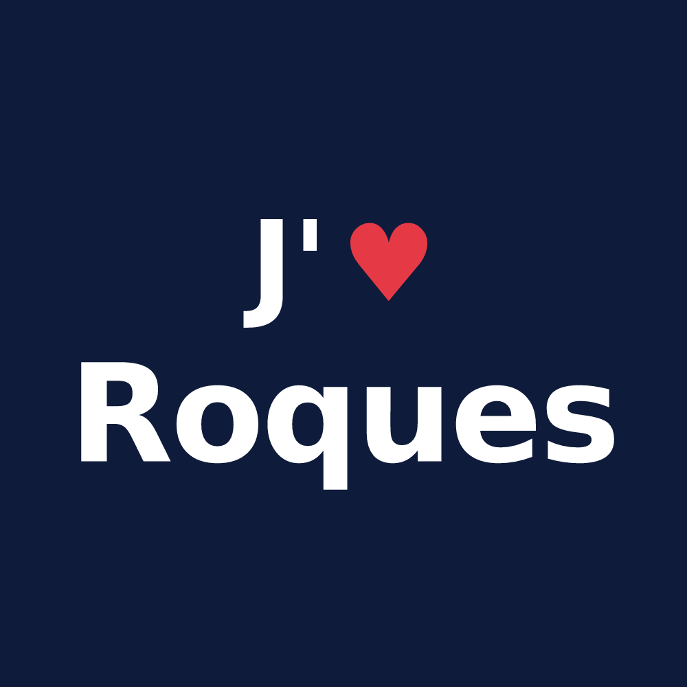 T-shirt personnalisé Roques — design J'aime Roques