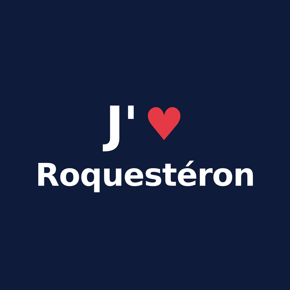 T-shirt personnalisé Roquestéron — design J'aime Roquestéron