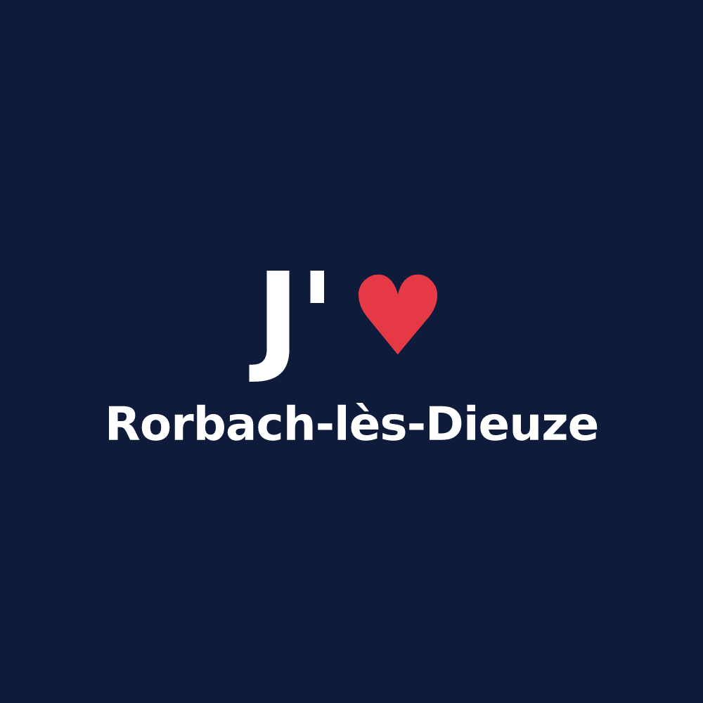 T-shirt personnalisé Rorbach-lès-Dieuze — design J'aime Rorbach-lès-Dieuze