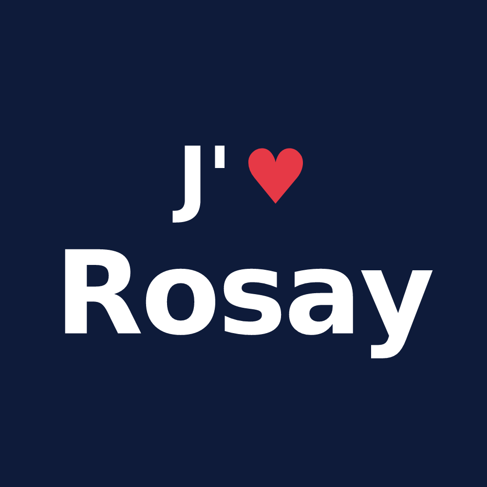 T-shirt personnalisé Rosay — design J'aime Rosay