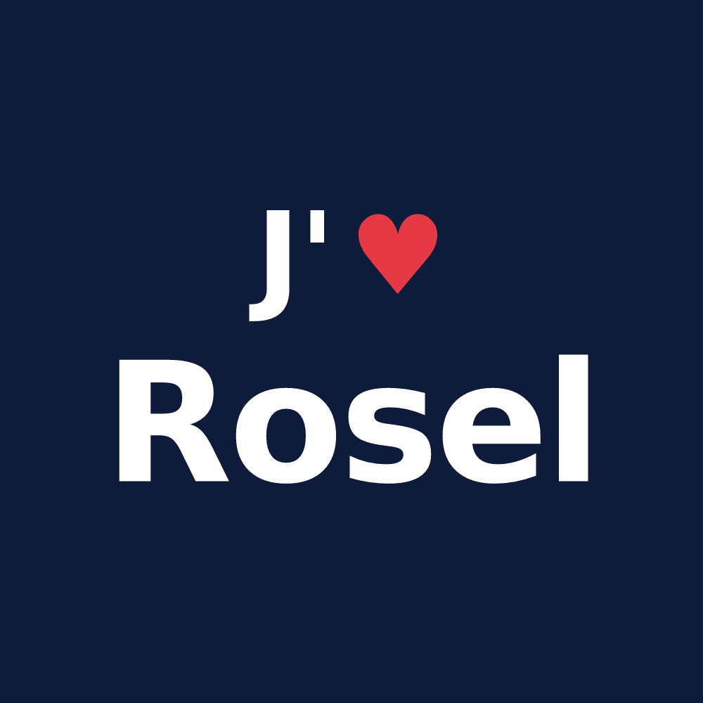 T-shirt personnalisé Rosel — design J'aime Rosel