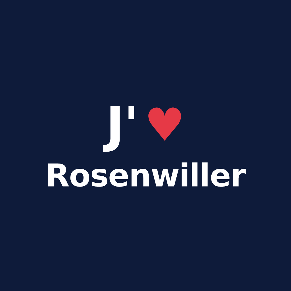 T-shirt personnalisé Rosenwiller — design J'aime Rosenwiller