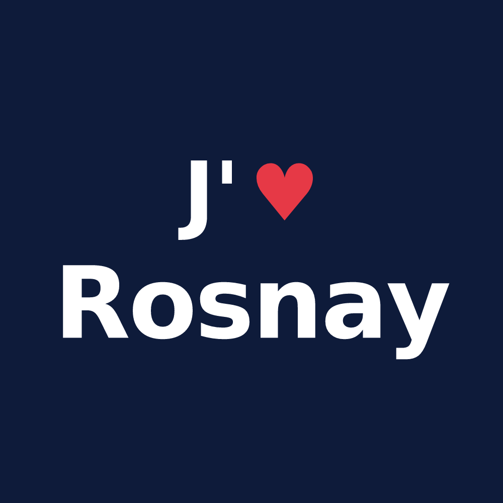 T-shirt personnalisé Rosnay — design J'aime Rosnay