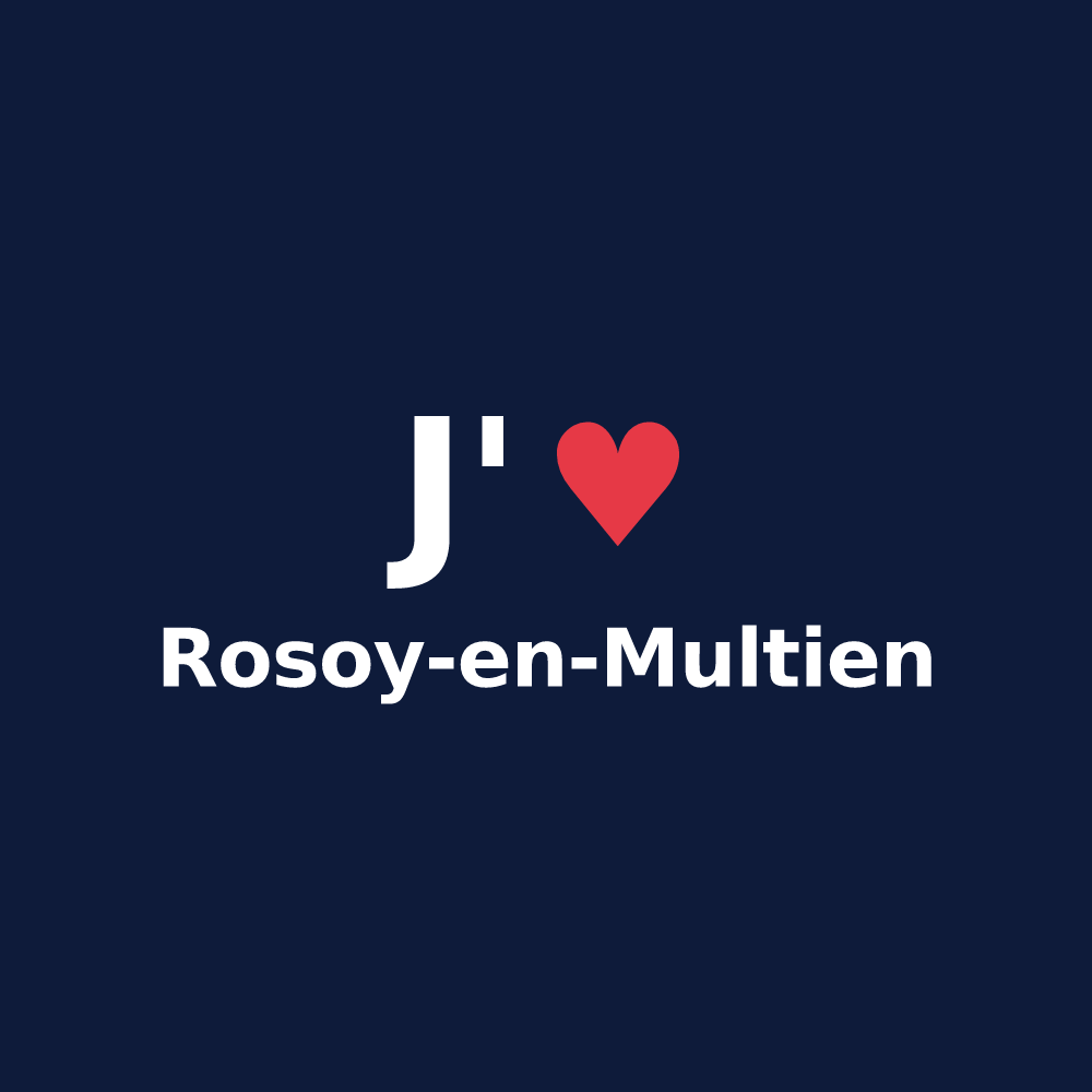 T-shirt personnalisé Rosoy-en-Multien — design J'aime Rosoy-en-Multien