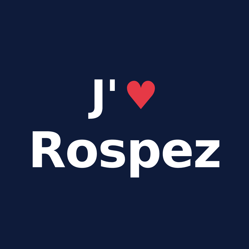 T-shirt personnalisé Rospez — design J'aime Rospez