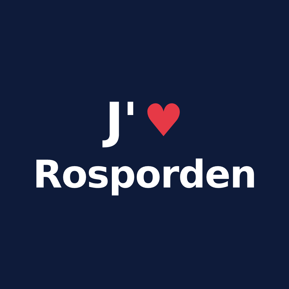 T-shirt personnalisé Rosporden — design J'aime Rosporden