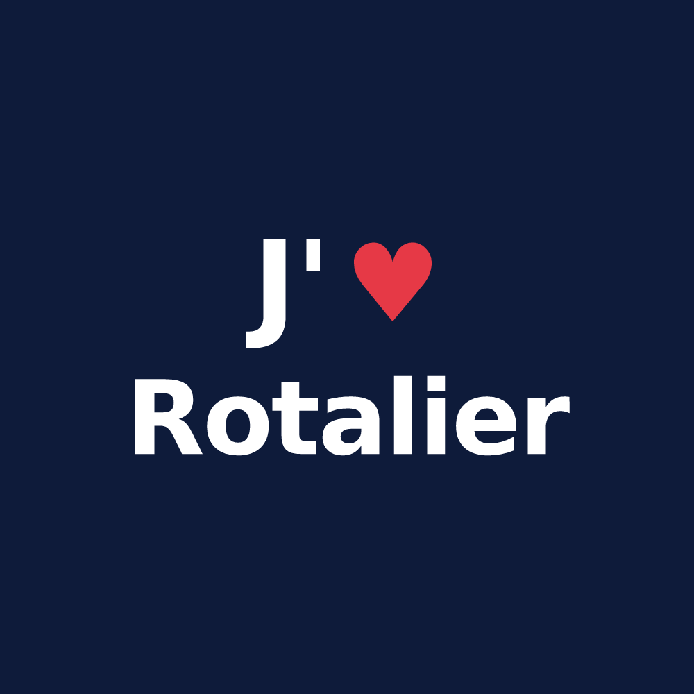 T-shirt personnalisé Rotalier — design J'aime Rotalier