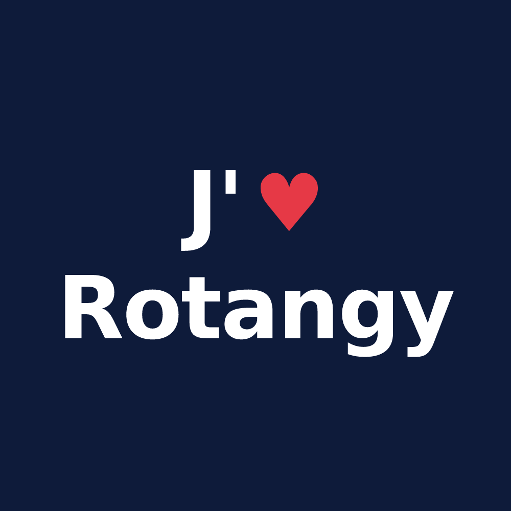 T-shirt personnalisé Rotangy — design « J'aime Rotangy » imprimé sur le t-shirt