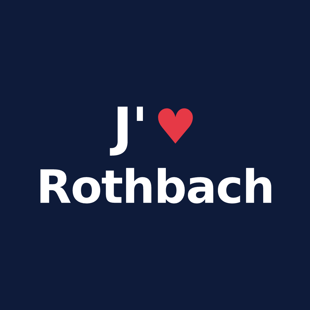T-shirt personnalisé Rothbach — design J'aime Rothbach