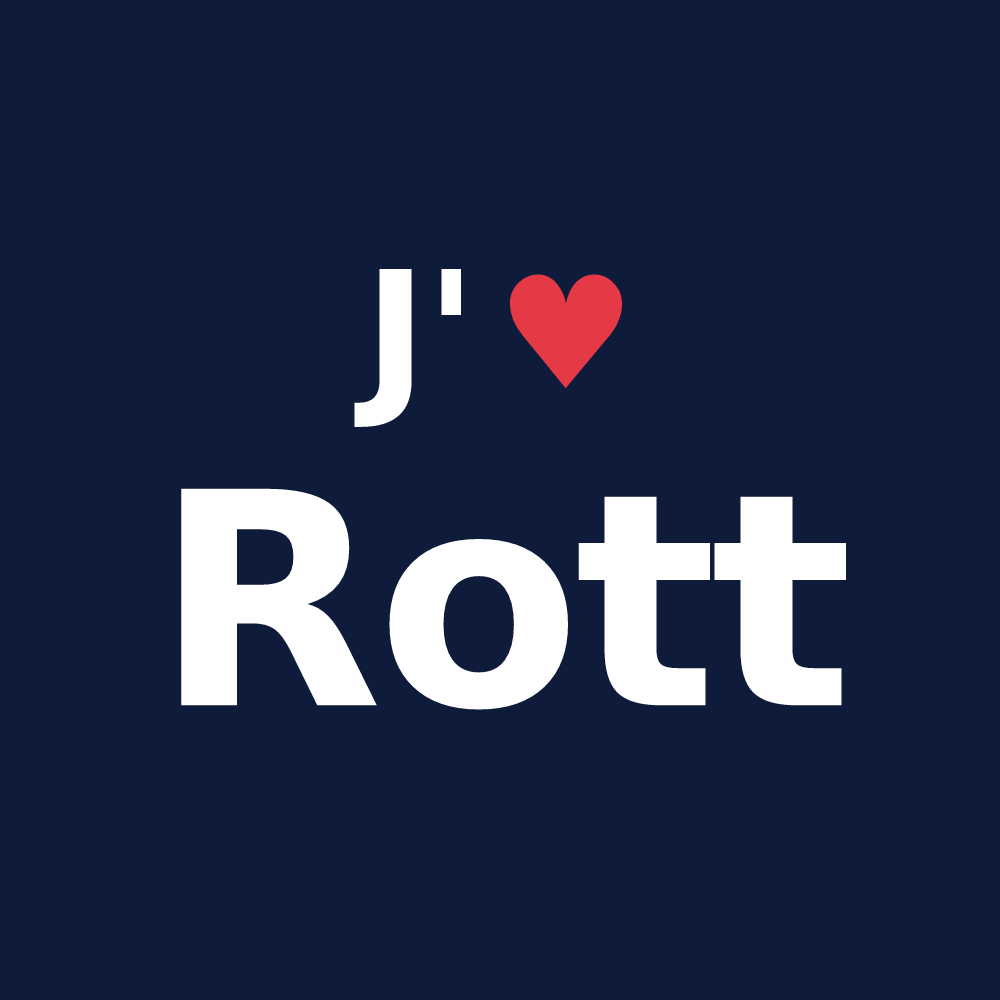 T-shirt personnalisé Rott — design J'aime Rott