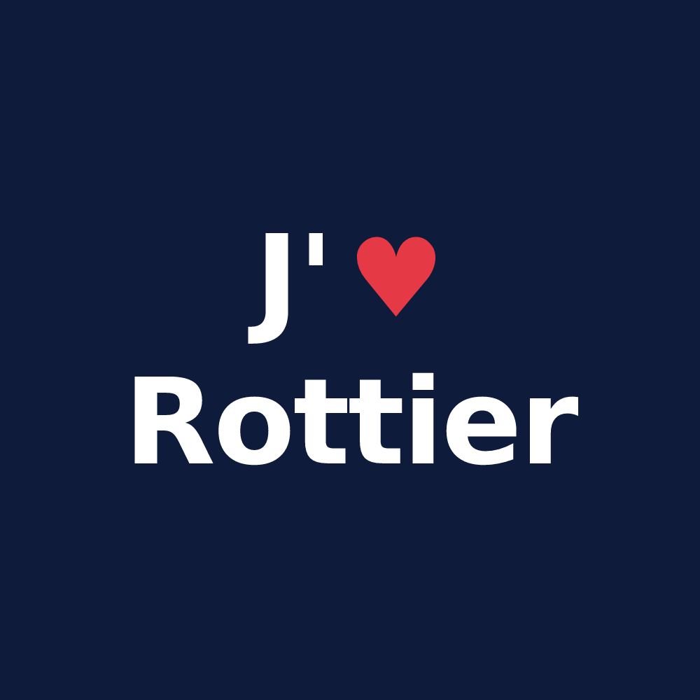 T-shirt personnalisé Rottier — design J'aime Rottier