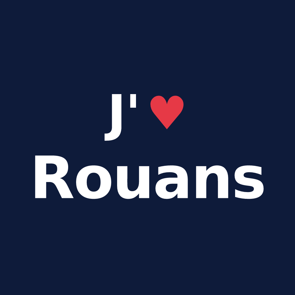 T-shirt personnalisé Rouans — design J'aime Rouans