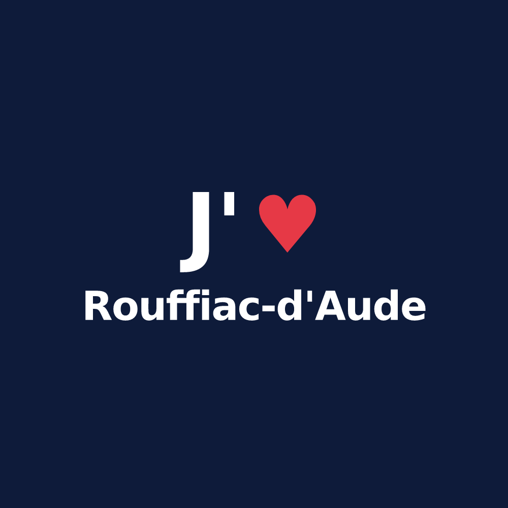 T-shirt personnalisé Rouffiac-d'Aude — design J'aime Rouffiac-d'Aude