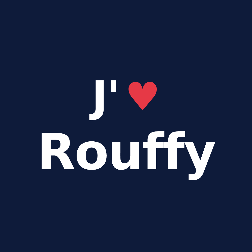 T-shirt personnalisé Rouffy — design J'aime Rouffy