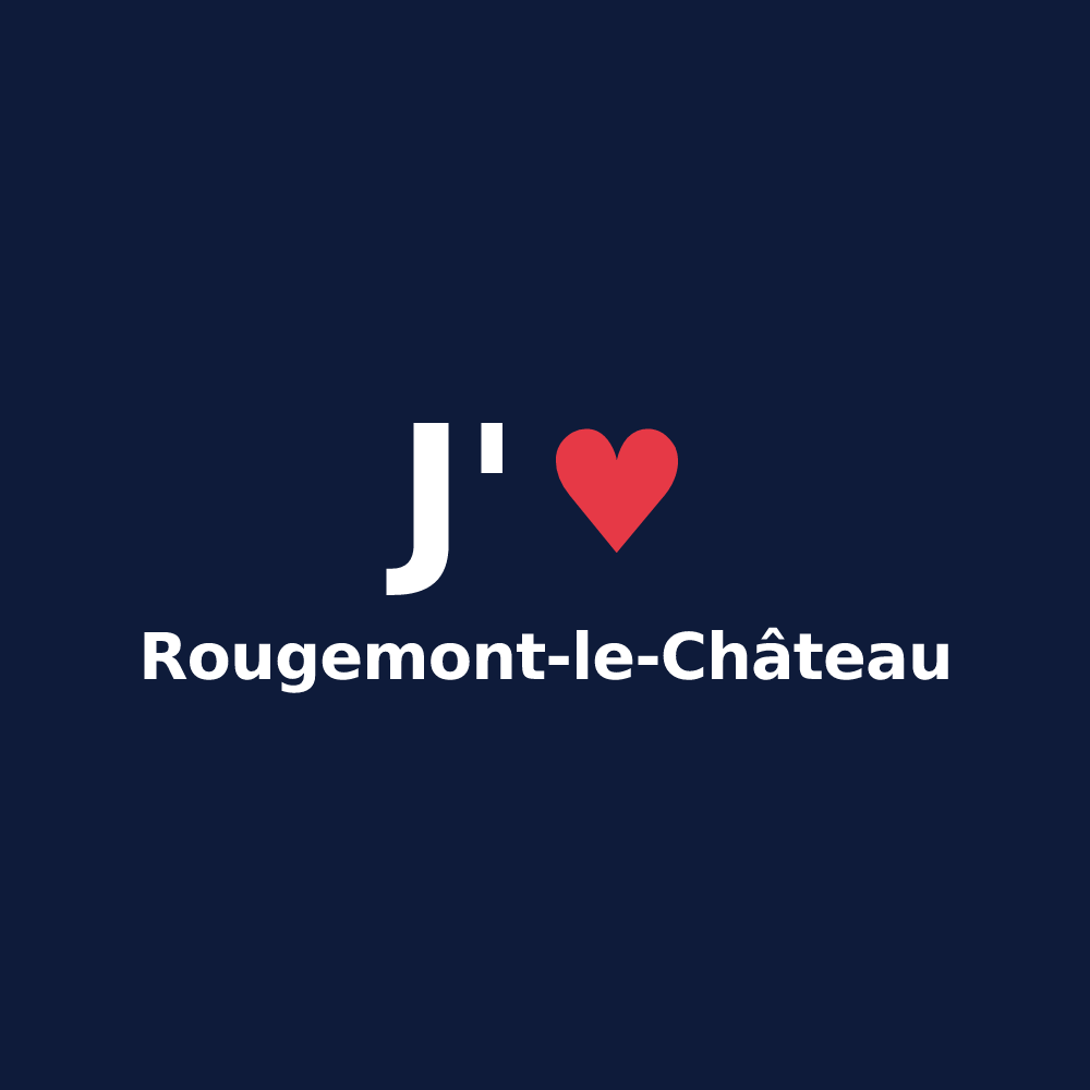 T-shirt personnalisé Rougemont-le-Château — design J'aime Rougemont-le-Château