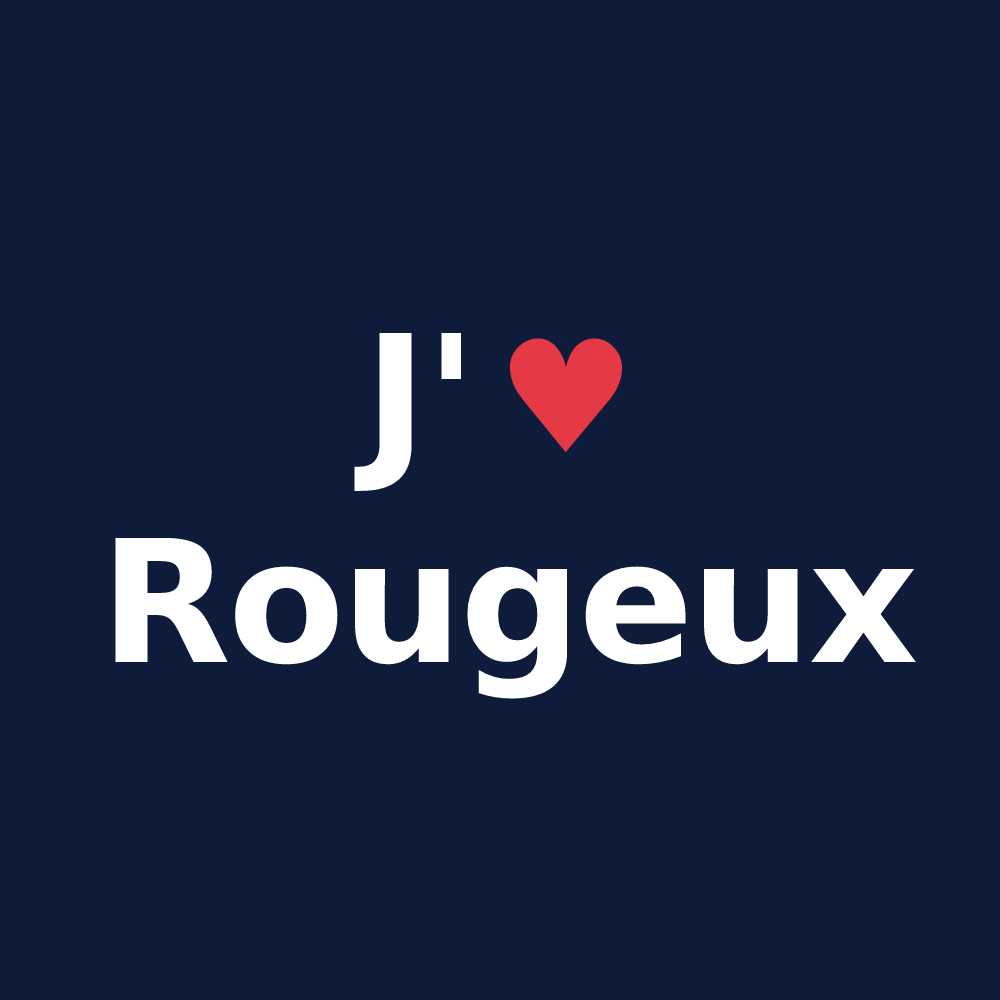 T-shirt personnalisé Rougeux — design J'aime Rougeux