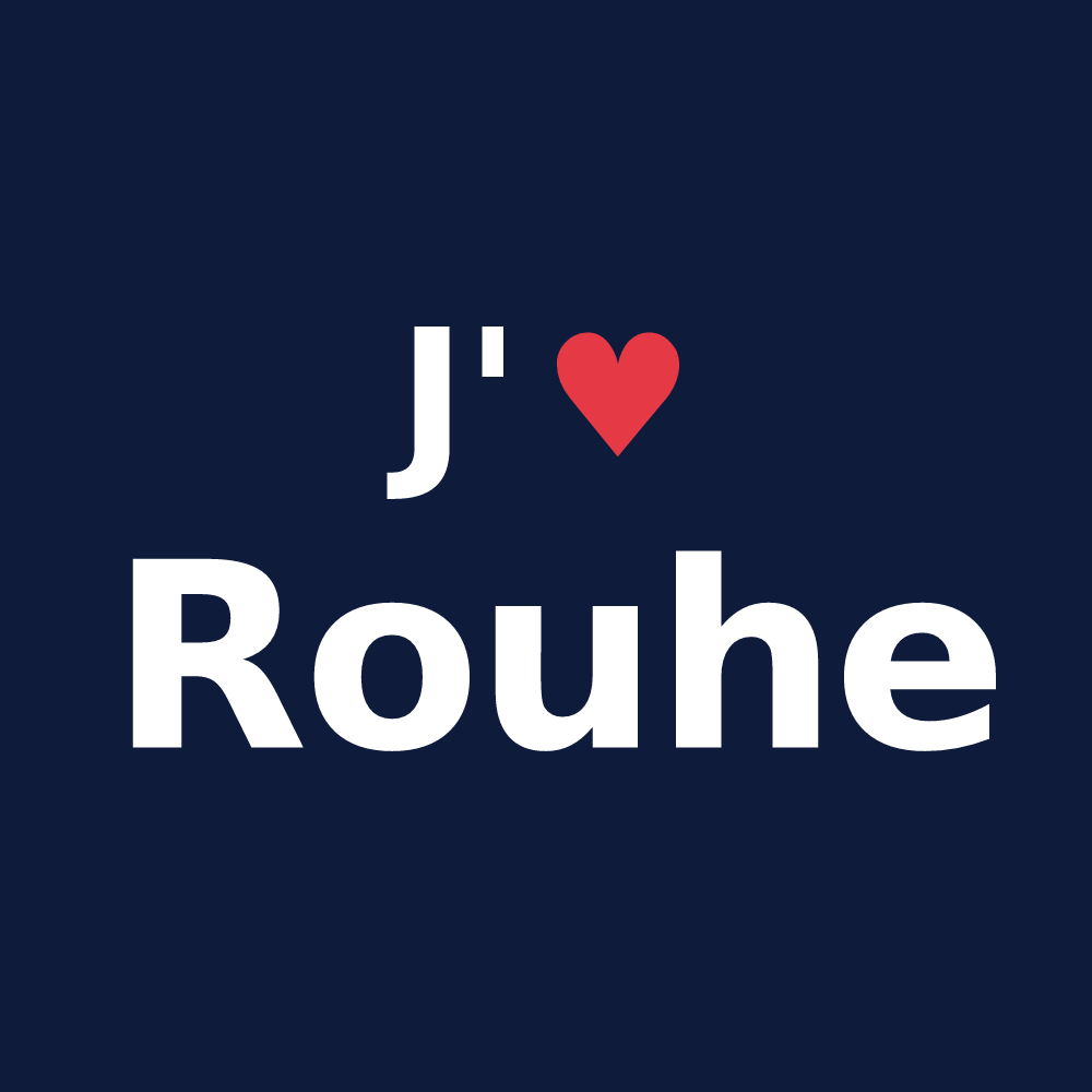 T-shirt personnalisé Rouhe — design J'aime Rouhe
