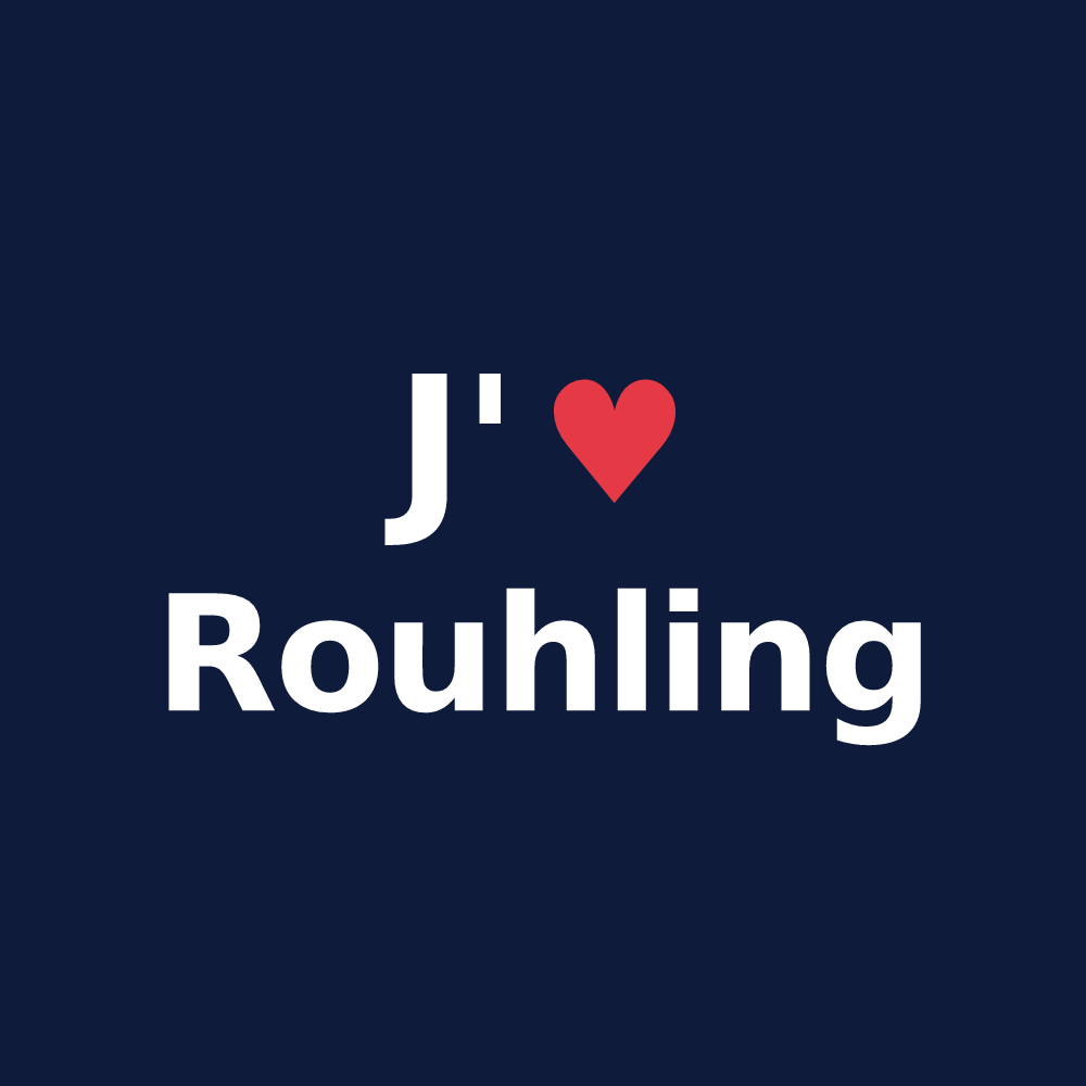 T-shirt personnalisé Rouhling — design J'aime Rouhling