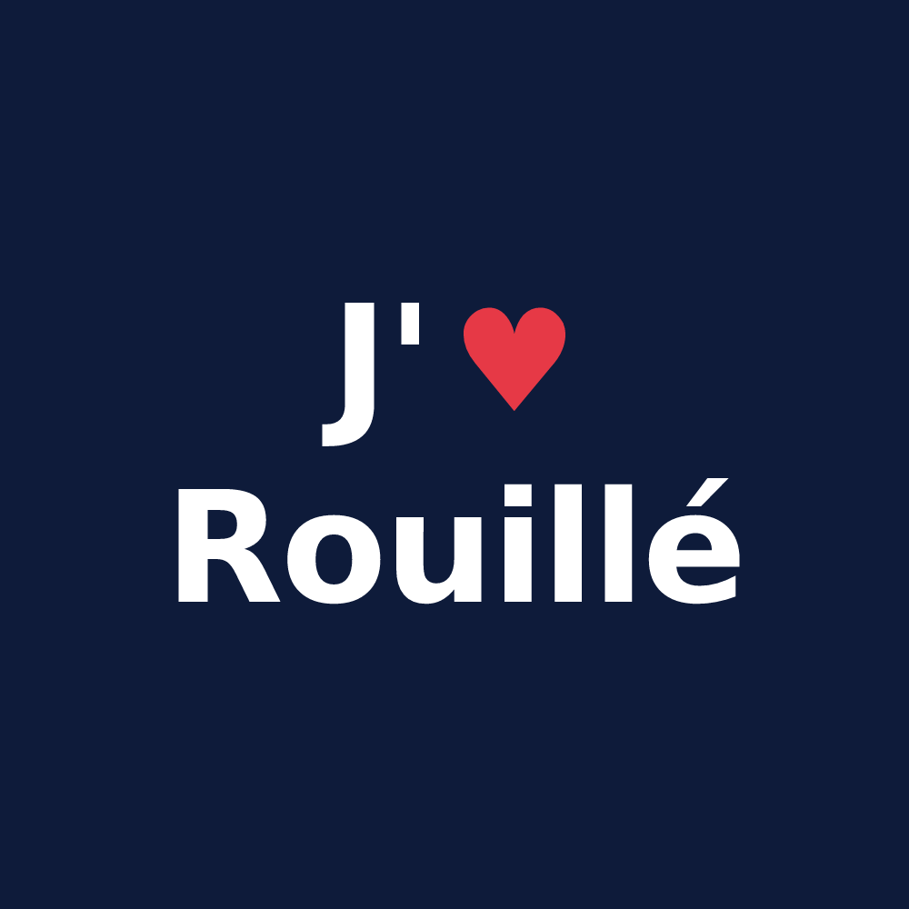 T-shirt personnalisé Rouillé — design J'aime Rouillé