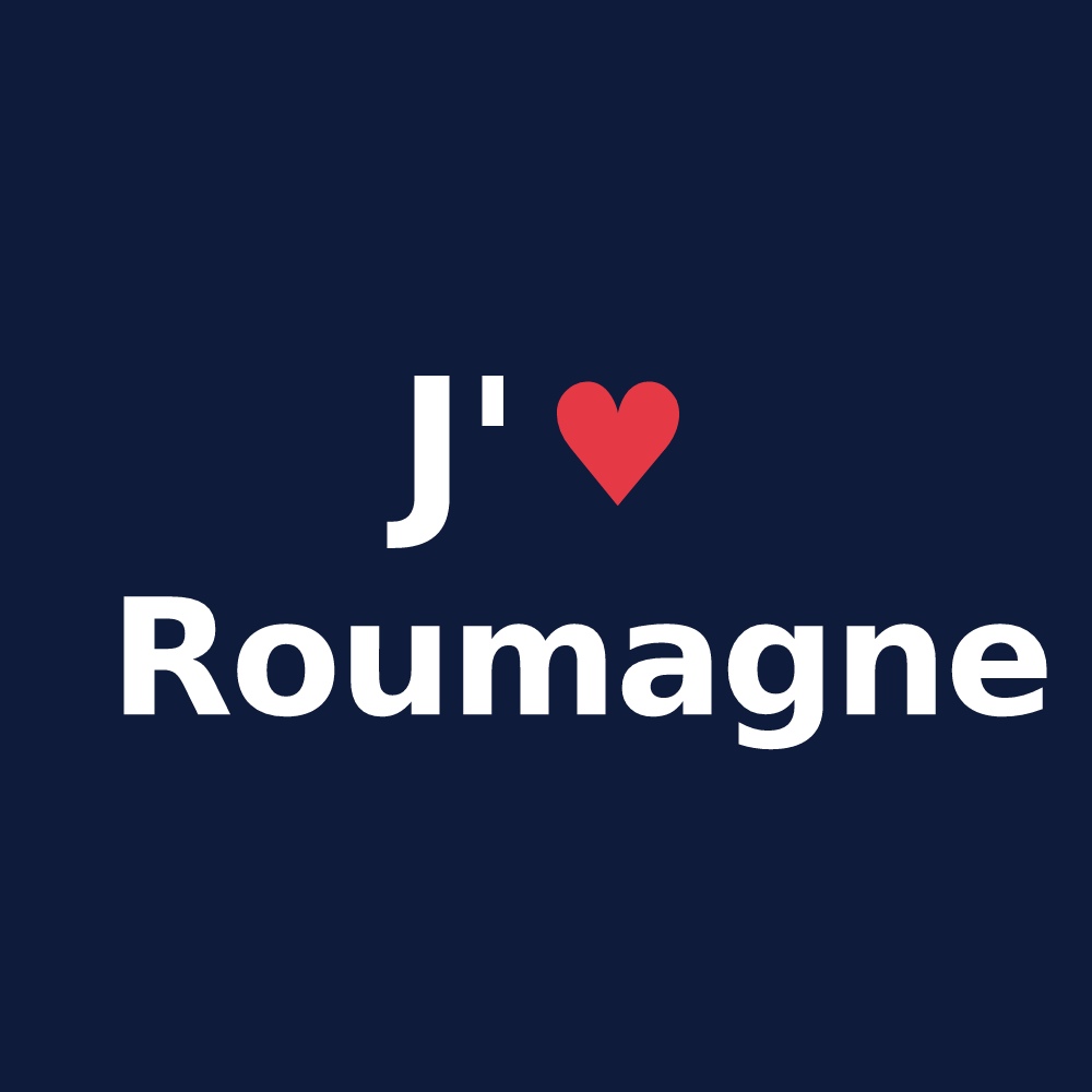 T-shirt personnalisé Roumagne — design J'aime Roumagne