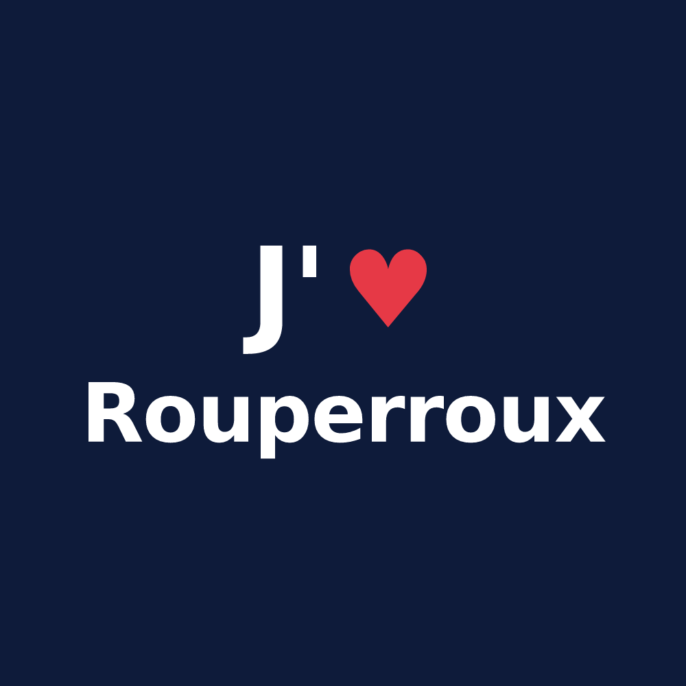 T-shirt personnalisé Rouperroux — design J'aime Rouperroux
