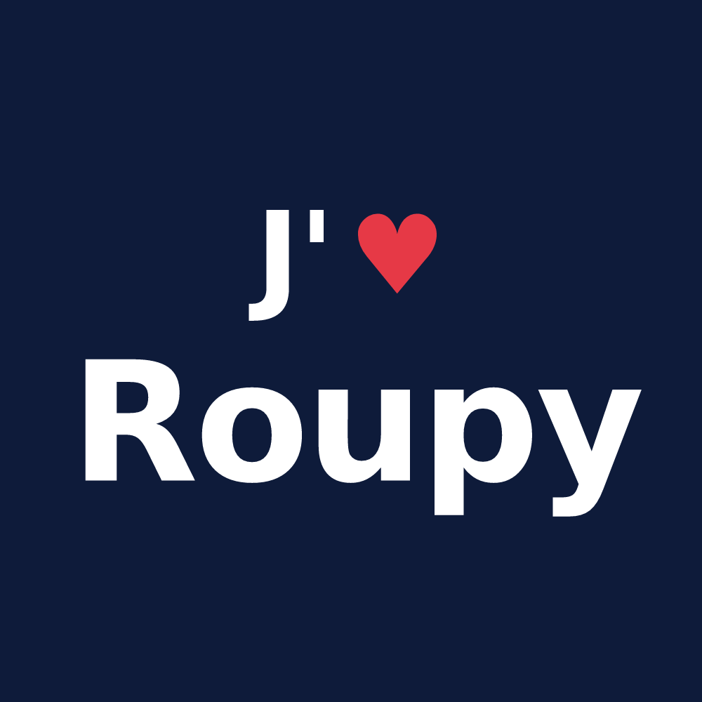 T-shirt personnalisé Roupy — design J'aime Roupy