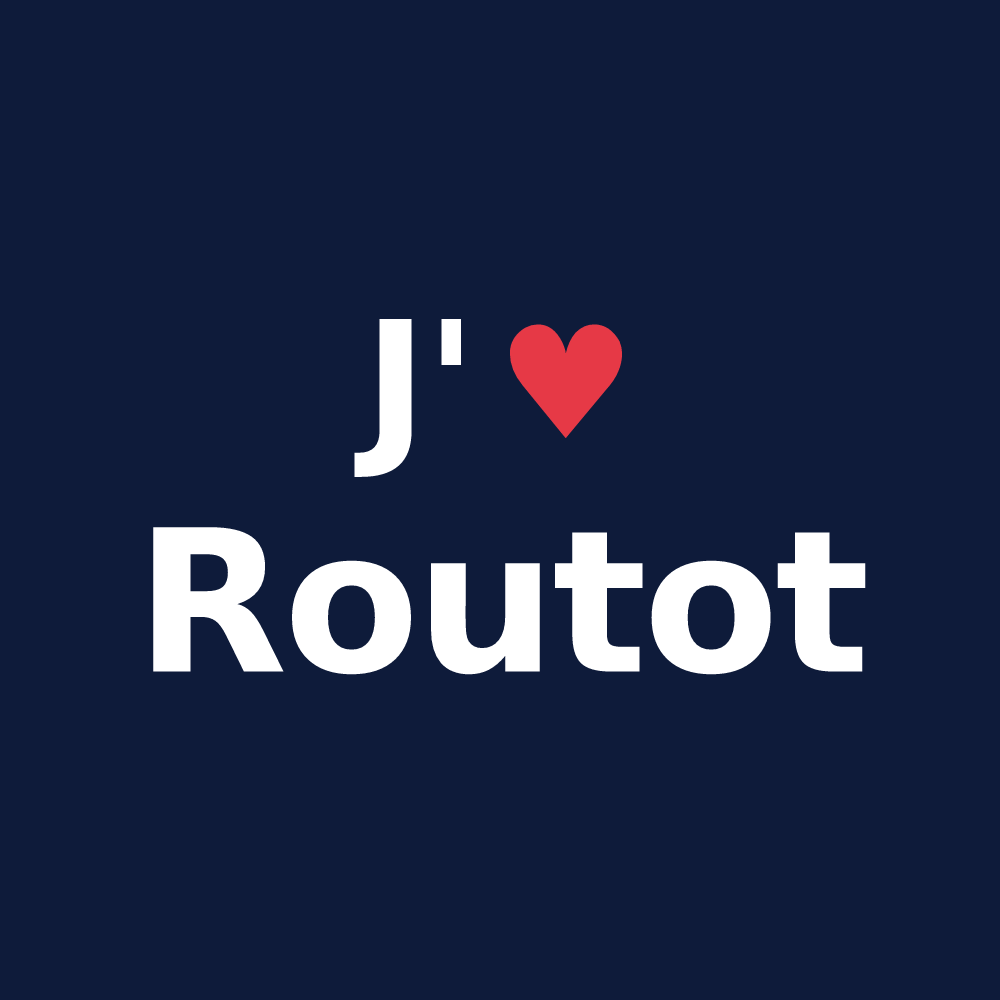 T-shirt personnalisé Routot — design J'aime Routot