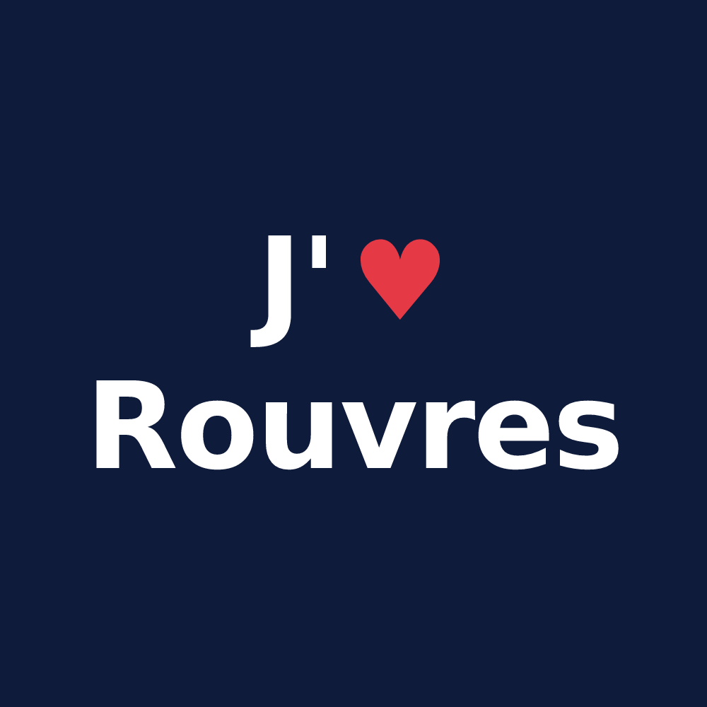 T-shirt personnalisé Rouvres — design J'aime Rouvres