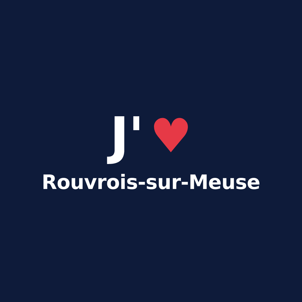 T-shirt personnalisé Rouvrois-sur-Meuse — design J'aime Rouvrois-sur-Meuse