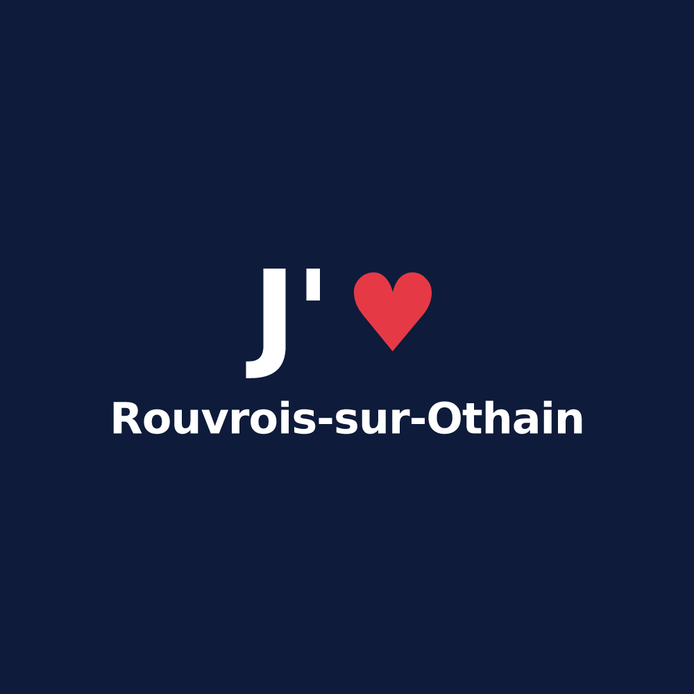 T-shirt personnalisé Rouvrois-sur-Othain — design J'aime Rouvrois-sur-Othain