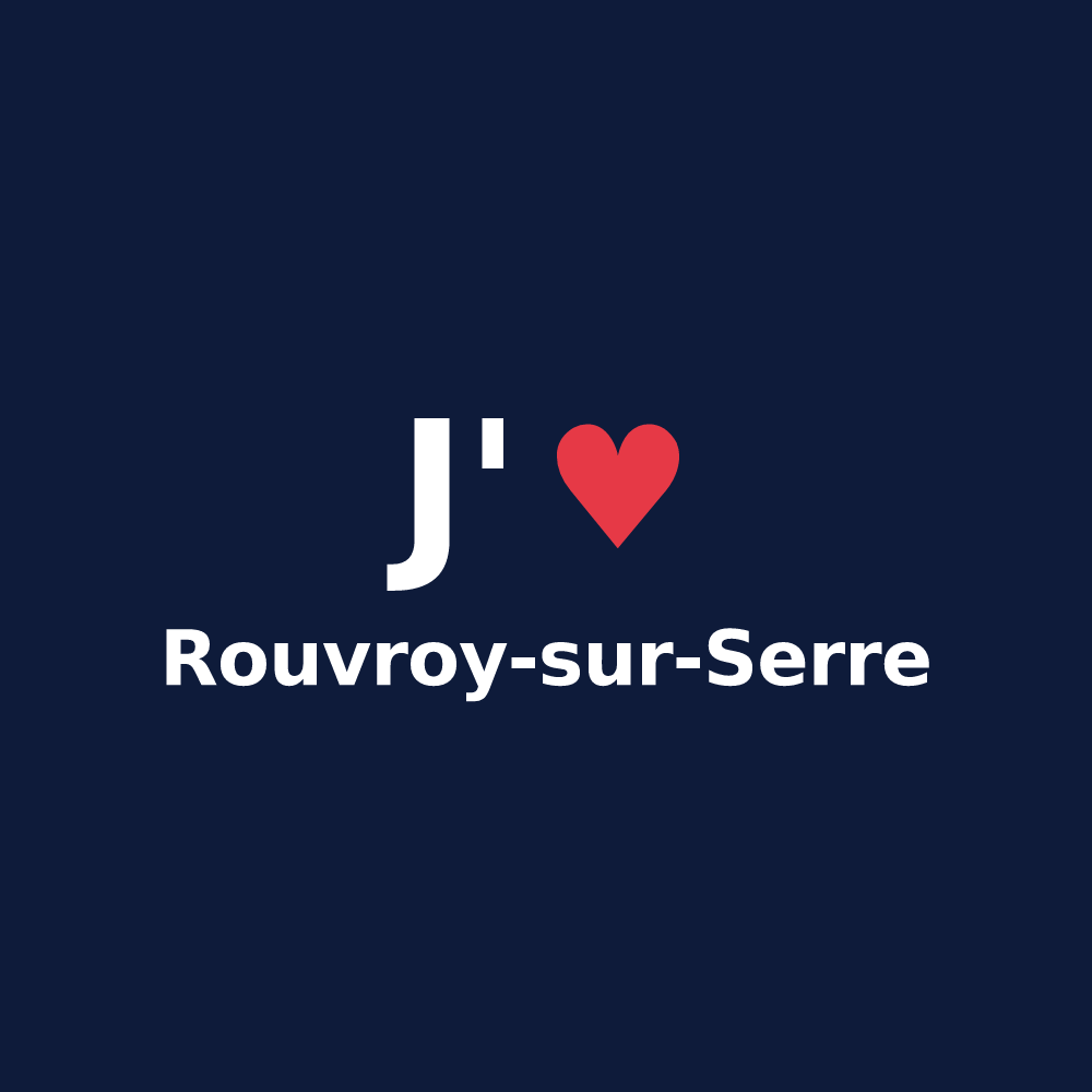T-shirt personnalisé Rouvroy-sur-Serre — design J'aime Rouvroy-sur-Serre