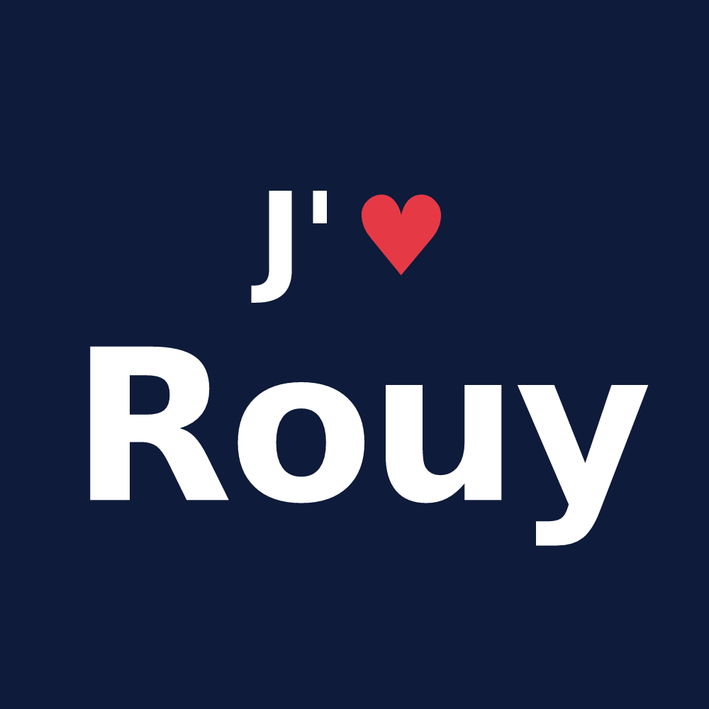 T-shirt personnalisé Rouy — design J'aime Rouy