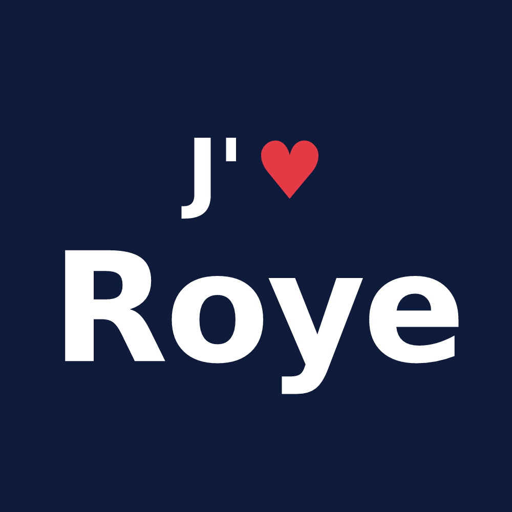 T-shirt personnalisé Roye — design J'aime Roye