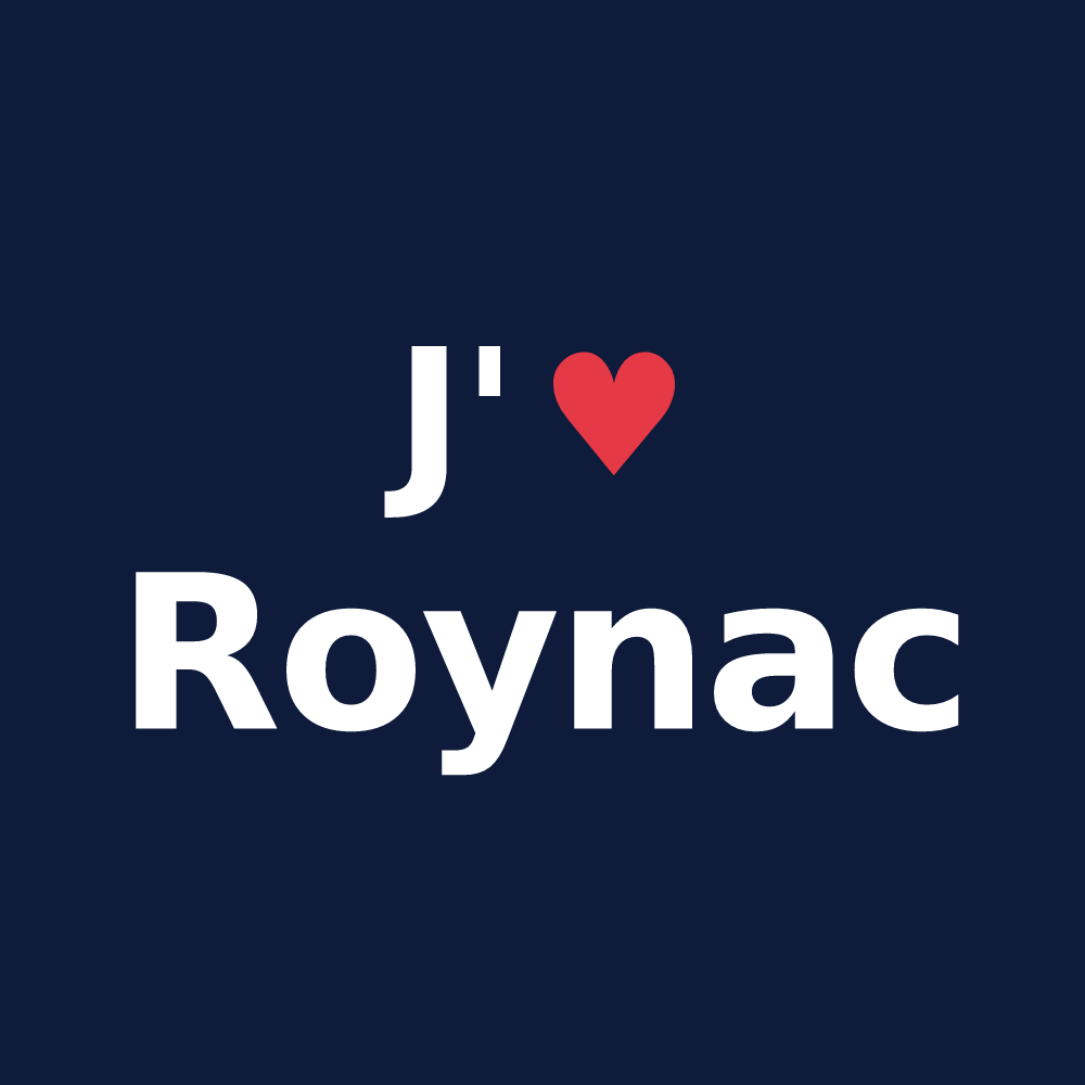 T-shirt personnalisé Roynac — design « J'aime Roynac » imprimé sur le t-shirt