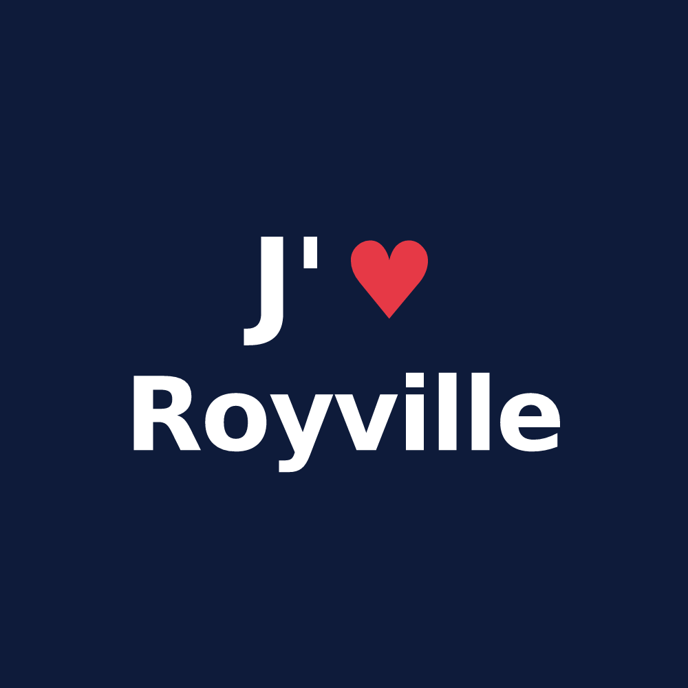 T-shirt personnalisé Royville — design J'aime Royville