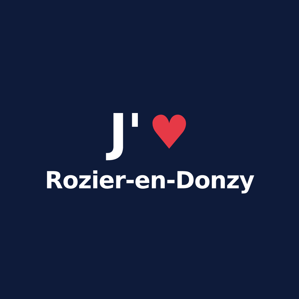 T-shirt personnalisé Rozier-en-Donzy — design J'aime Rozier-en-Donzy