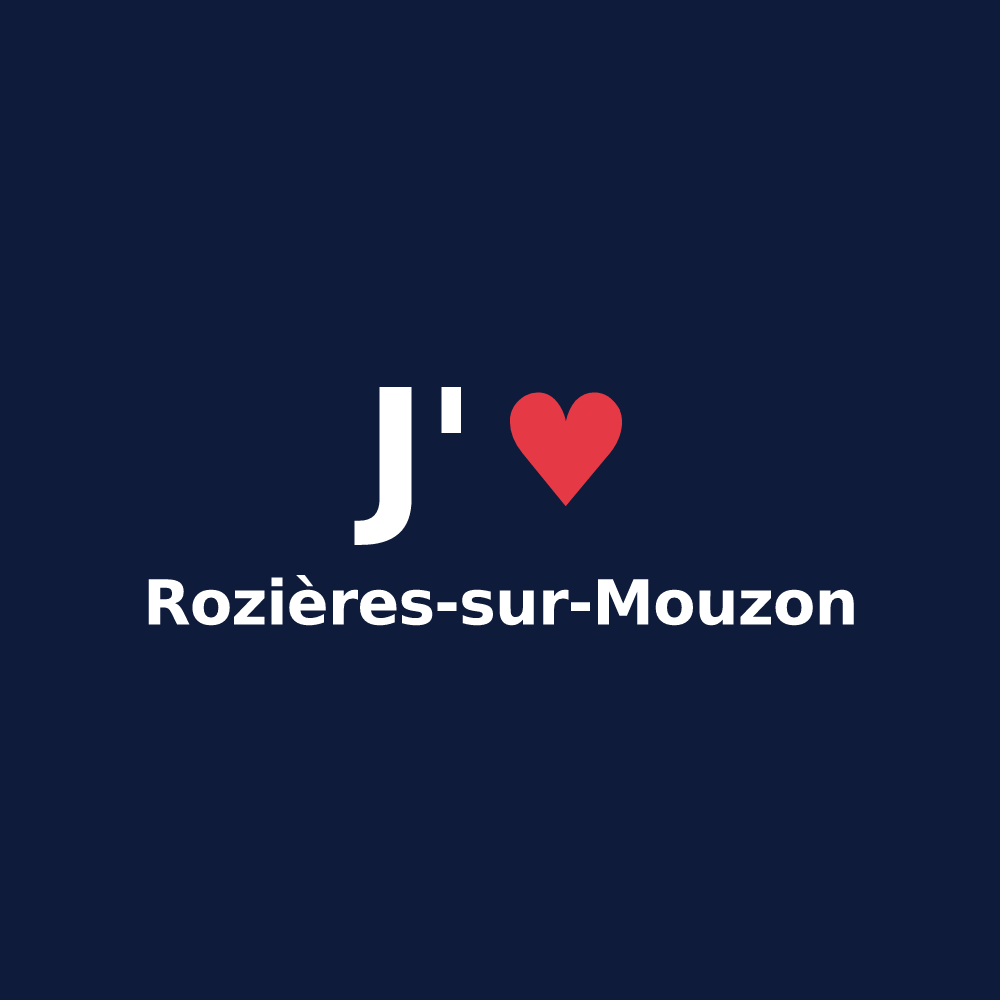 T-shirt personnalisé Rozières-sur-Mouzon — design J'aime Rozières-sur-Mouzon
