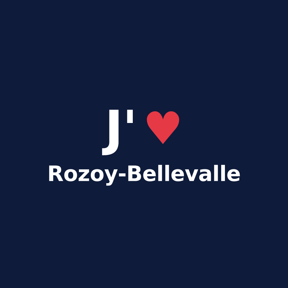 T-shirt personnalisé Rozoy-Bellevalle — design J'aime Rozoy-Bellevalle